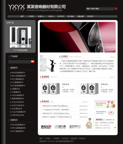 模板网站-音响器材公司网站