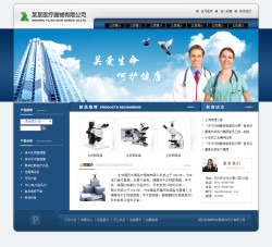 模板网站-医疗器械公司网站
