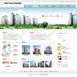 模板网站-房地产开发公司网站